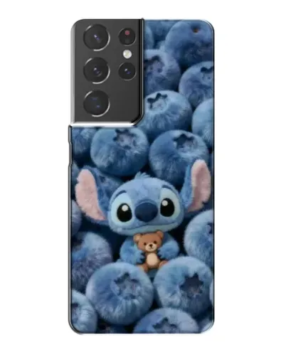Чехол для Samsung Galaxy S21 Plus с картинкой «Стич и голубика»