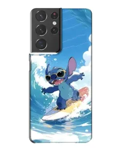 Чехол для Samsung Galaxy S21 Plus с картинкой «Стич на волне»