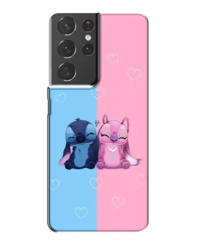 Чехол для Samsung Galaxy S21 Plus с картинкой «Stitch и Angel Love»