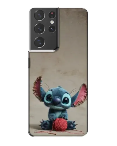 Чехол для Samsung Galaxy S21 Plus с картинкой «Стич на коричневом фоне»