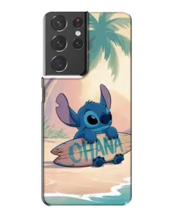 Чехол для Samsung Galaxy S21 Plus с картинкой «Стич на серфе»