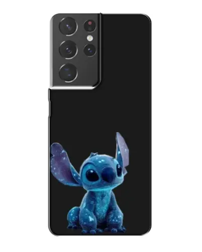 Чехол для Samsung Galaxy S21 Plus с картинкой «Стич на черном»