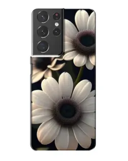 Чехол для Samsung Galaxy S21 Plus с картинкой «Белые маргаритки макро»