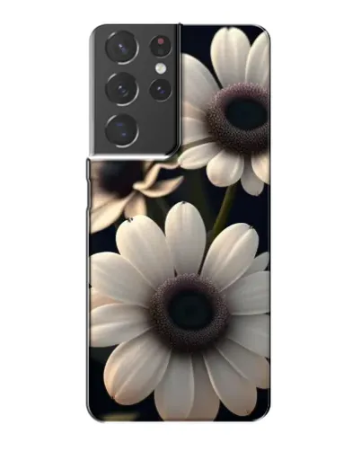 Чехол для Samsung Galaxy S21 Plus с картинкой «Белые маргаритки макро»