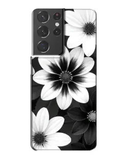 Чехол для Samsung Galaxy S21 Plus с картинкой «Монохромные астры»