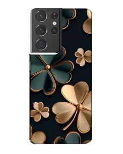 Чехол для Samsung Galaxy S21 Plus с картинкой «Клевер в золоте»