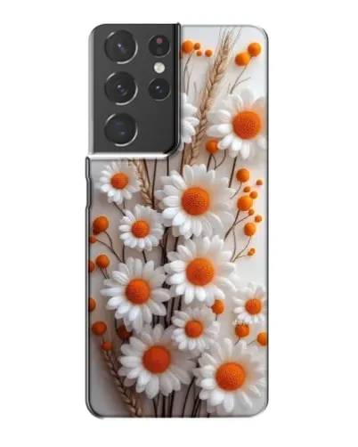 Чехол для Samsung Galaxy S21 Plus с картинкой «Белые сухоцветы»