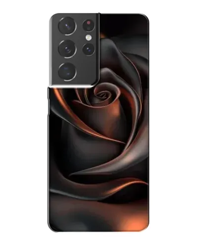 Чехол для Samsung Galaxy S21 Plus с картинкой «Шелковая черная роза»