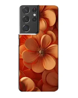 Чехол для Samsung Galaxy S21 Plus с картинкой «Оранжевый макро цветок»
