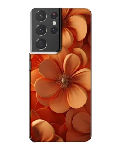 Чехол для Samsung Galaxy S21 Plus с картинкой «Оранжевый макро цветок»