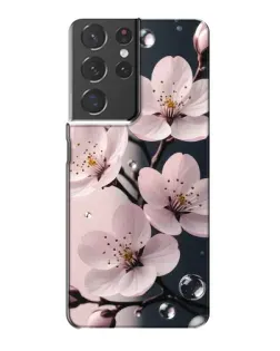 Чехол для Samsung Galaxy S21 Plus с картинкой «Нежная сакура и капли»