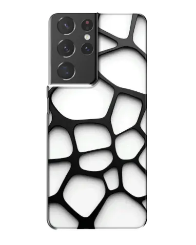 Чехол для Samsung Galaxy S21 Plus с картинкой «Белая объемная сетка»
