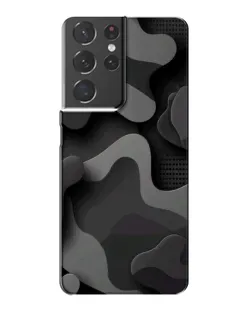 Чехол для Samsung Galaxy S21 Plus с картинкой «Темный абстрактный камуфляж»