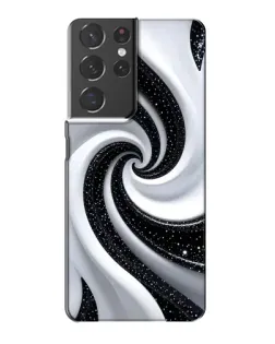 Чехол для Samsung Galaxy S21 Plus с картинкой «Черно-белая спираль»