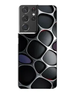 Чехол для Samsung Galaxy S21 Plus с картинкой «Объемная темная решетка»