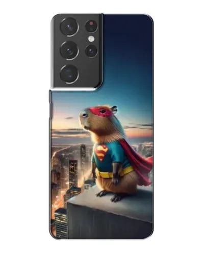 Чехол для Samsung Galaxy S21 Plus с картинкой «Капи-мен супергерой» Чехол для Samsung Galaxy S21 Plus с картинкой «Капи-мен супергерой»