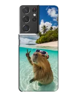 Чехол для Samsung Galaxy S21 Plus с картинкой «Капибара на море» Чехол для Samsung Galaxy S21 Plus с картинкой «Капибара на море»