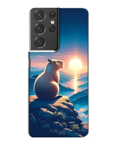 Чехол для Samsung Galaxy S21 Plus с картинкой «Закат солнца с капибарой» Чехол для Samsung Galaxy S21 Plus с картинкой «Закат солнца с капибарой»