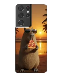 Чехол для Samsung Galaxy S21 Plus с картинкой «Капибара с пиццей» Чехол для Samsung Galaxy S21 Plus с картинкой «Капибара с пиццей»
