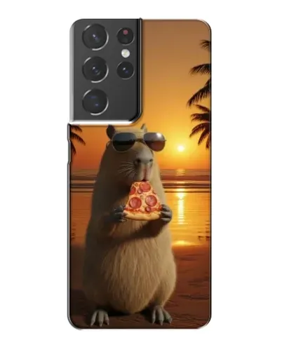 Чехол для Samsung Galaxy S21 Plus с картинкой «Капибара с пиццей» Чехол для Samsung Galaxy S21 Plus с картинкой «Капибара с пиццей»