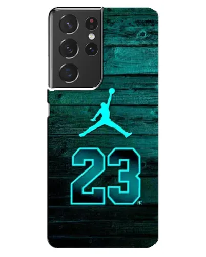 Чехол для Samsung Galaxy S21 ultra с картинкой «Jordan Cyan 23»
