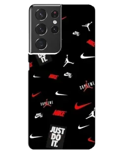 Чехол для Samsung Galaxy S21 ultra с картинкой «Nike Mix Pattern» Чехол для Samsung Galaxy S21 ultra с картинкой «Nike Mix Pattern»