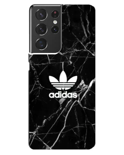 Чехол для Samsung Galaxy S21 ultra с картинкой «Белый мрамор Adidas»