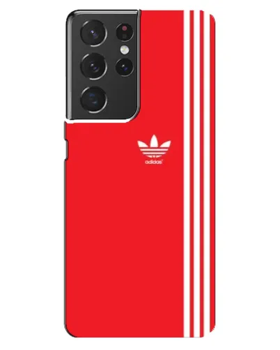 Чехол для Samsung Galaxy S21 ultra с картинкой «Красный минимализм Adidas»