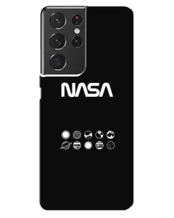 Чехол для Samsung Galaxy S21 ultra с картинкой «NASA — технический принт» Чехол для Samsung Galaxy S21 ultra с картинкой «NASA — технический принт»