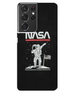 Чехол для Samsung Galaxy S21 ultra с картинкой «NASA — шагаем по Луне» Чехол для Samsung Galaxy S21 ultra с картинкой «NASA — шагаем по Луне»