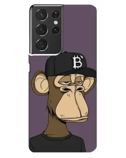 Чехол для Samsung Galaxy S21 ultra с картинкой «Bored Ape в кепке» Чехол для Samsung Galaxy S21 ultra с картинкой «Bored Ape в кепке»