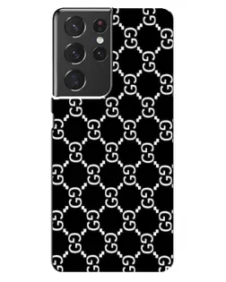 Чехол для Samsung Galaxy S21 ultra с картинкой «Gucci — сетчатый паттерн»