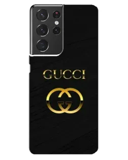 Чехол для Samsung Galaxy S21 ultra с картинкой «Золотой логотип Gucci»