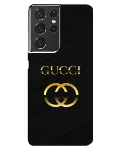 Чехол для Samsung Galaxy S21 ultra с картинкой «Золотой логотип Gucci» Чехол для Samsung Galaxy S21 ultra с картинкой «Золотой логотип Gucci»