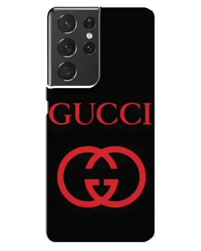 Чехол для Samsung Galaxy S21 ultra с картинкой «Gucci — красный логотип» Чехол для Samsung Galaxy S21 ultra с картинкой «Gucci — красный логотип»