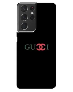 Чехол для Samsung Galaxy S21 ultra с картинкой «Gucci — красный градиент»