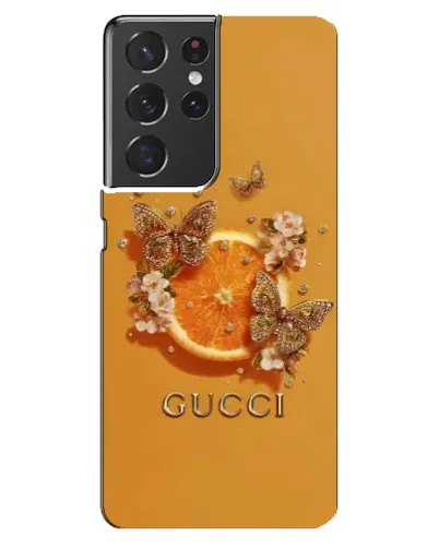 Чехол для Samsung Galaxy S21 ultra с картинкой «Gucci — золотые бабочки» Чехол для Samsung Galaxy S21 ultra с картинкой «Gucci — золотые бабочки»