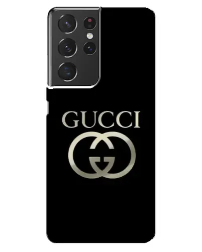 Чехол для Samsung Galaxy S21 ultra с картинкой «Gucci — золото на черном» Чехол для Samsung Galaxy S21 ultra с картинкой «Gucci — золото на черном»