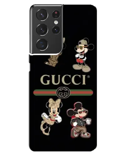 Чехол для Samsung Galaxy S21 ultra с картинкой «Gucci — герои Disney и монограмма» Чехол для Samsung Galaxy S21 ultra с картинкой «Gucci — герои Disney и монограмма»