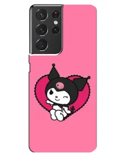 Чехол для Samsung Galaxy S21 ultra с картинкой «Kuromi — любовь в сердце»