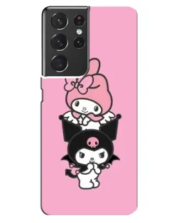 Чехол для Samsung Galaxy S21 ultra с картинкой «My Melody и Kuromi»