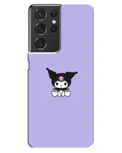 Чехол для Samsung Galaxy S21 ultra с картинкой «Kuromi — фиолетовый минимализм»