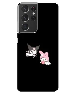 Чехол для Samsung Galaxy S21 ultra с картинкой «My Melody и Kuromi»