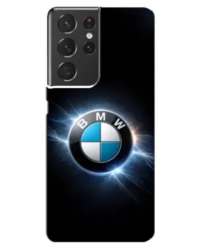 Чехол для Samsung Galaxy S21 ultra с картинкой «BMW — неоновое сияние»