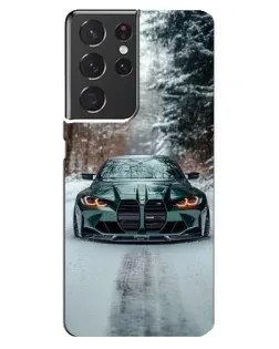 Чохол для Samsung Galaxy S21 ultra з картинкою «BMW у зимовому лісі» Чохол для Samsung Galaxy S21 ultra з картинкою «BMW у зимовому лісі»