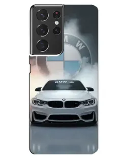 Чохол для Samsung Galaxy S21 ultra з картинкою «BMW в білому диму» Чохол для Samsung Galaxy S21 ultra з картинкою «BMW в білому диму»