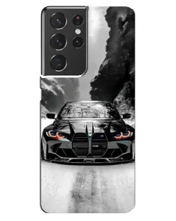 Чохол для Samsung Galaxy S21 ultra з картинкою «BMW — акварельний дрифт» Чохол для Samsung Galaxy S21 ultra з картинкою «BMW — акварельний дрифт»