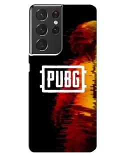 Чехол для Samsung Galaxy S21 ultra с картинкой «Яркий логотип PUBG»