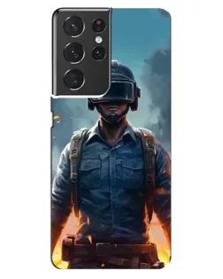 Чехол для Samsung Galaxy S21 ultra с картинкой «PUBG — реалистичный герой» Чехол для Samsung Galaxy S21 ultra с картинкой «PUBG — реалистичный герой»