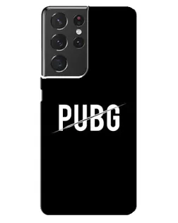 Чехол для Samsung Galaxy S21 ultra с картинкой «PUBG — белый логотип» Чехол для Samsung Galaxy S21 ultra с картинкой «PUBG — белый логотип»